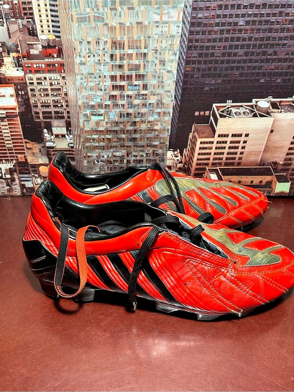 adidas Predator Absolute TRX FG Red Black Soccer Cleats US 10.5